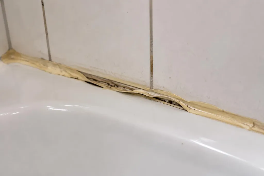 Kitbedrijf Veenendaal – loslatende kit naast het bad